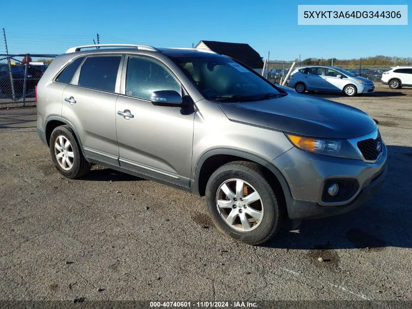 2013 Kia Sorento Lx VIN: 5XYKT3A64DG344306 Lot: 40740601