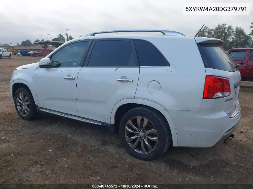 5XYKW4A20DG379791 2013 Kia Sorento Sx