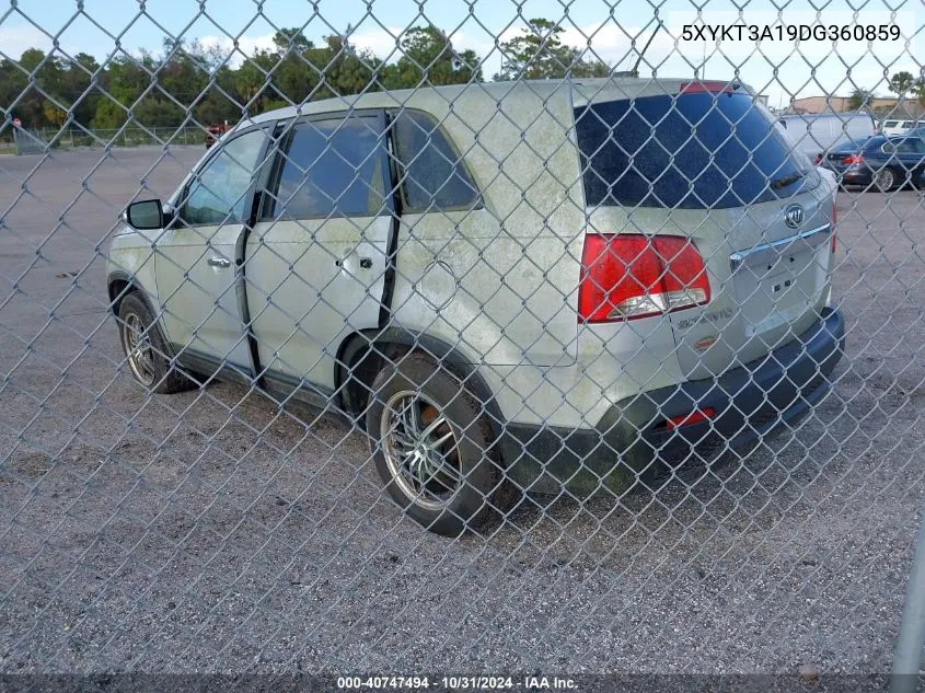 2013 Kia Sorento Lx VIN: 5XYKT3A19DG360859 Lot: 40747494