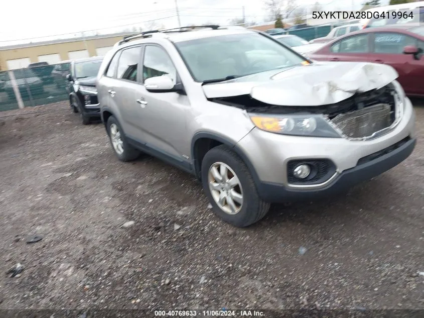 2013 Kia Sorento Lx V6 VIN: 5XYKTDA28DG419964 Lot: 40769633