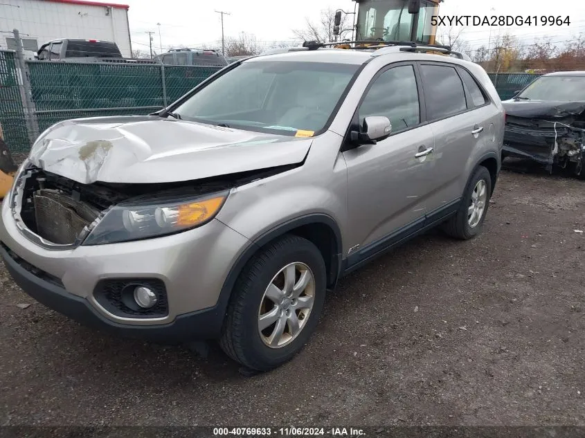 2013 Kia Sorento Lx V6 VIN: 5XYKTDA28DG419964 Lot: 40769633