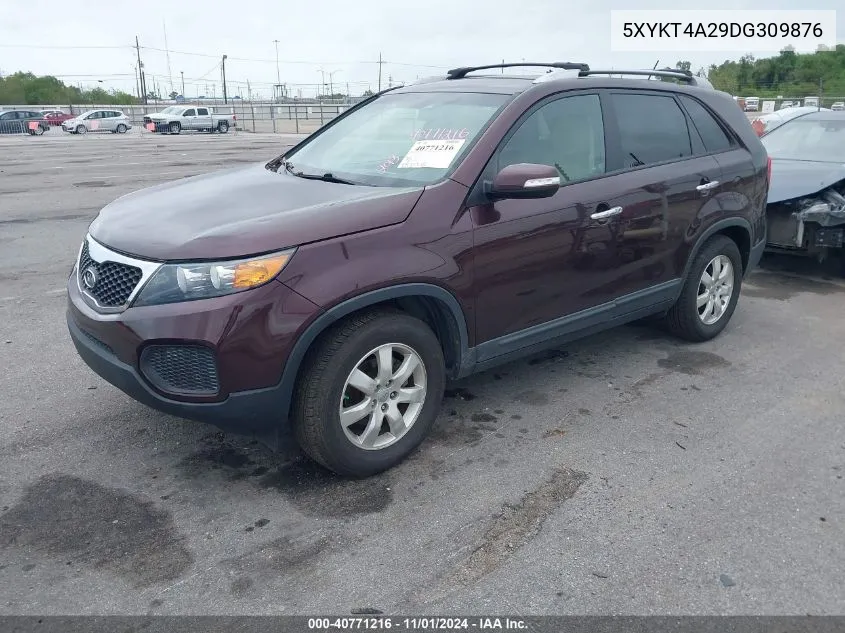 2013 Kia Sorento Lx V6 VIN: 5XYKT4A29DG309876 Lot: 40771216