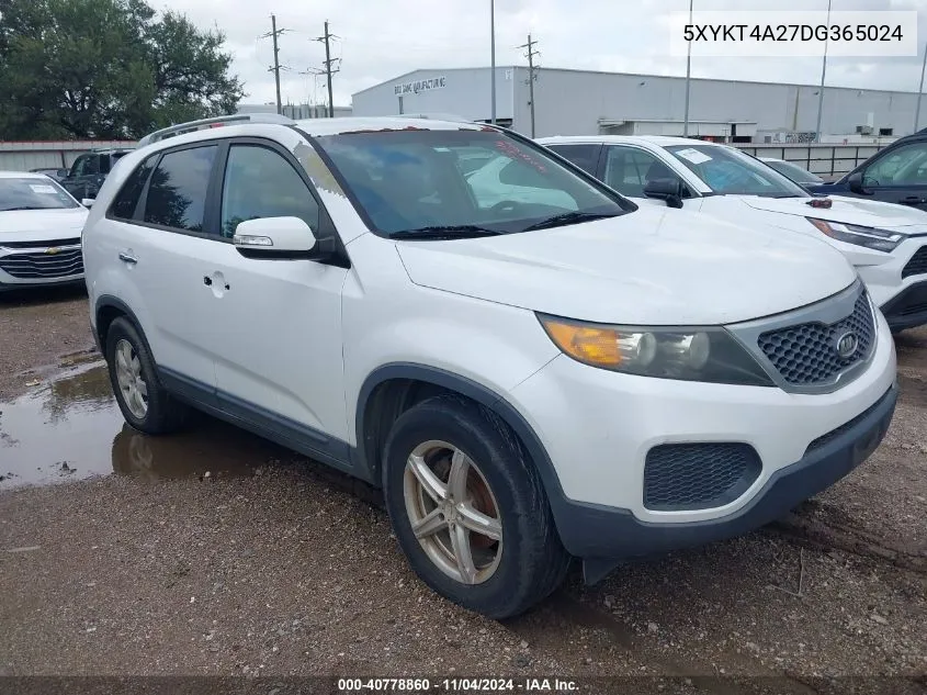 2013 Kia Sorento Lx V6 VIN: 5XYKT4A27DG365024 Lot: 40778860