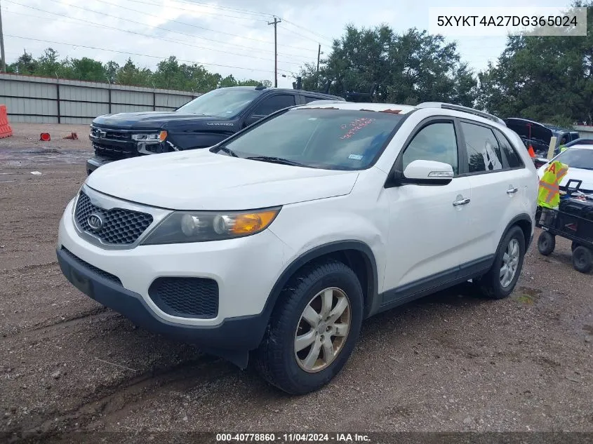 2013 Kia Sorento Lx V6 VIN: 5XYKT4A27DG365024 Lot: 40778860