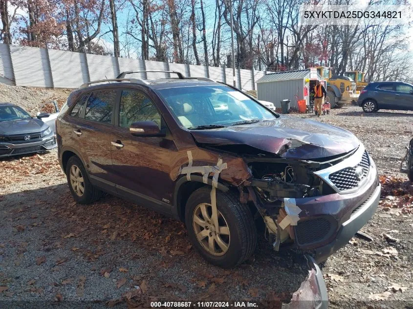 2013 Kia Sorento Lx V6 VIN: 5XYKTDA25DG344821 Lot: 40788687