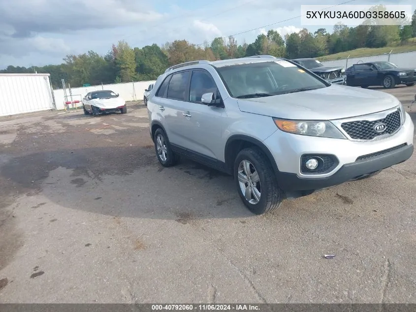 2013 Kia Sorento Ex VIN: 5XYKU3A60DG358605 Lot: 40792060