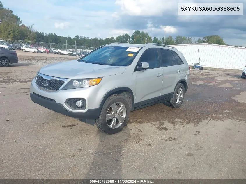 2013 Kia Sorento Ex VIN: 5XYKU3A60DG358605 Lot: 40792060