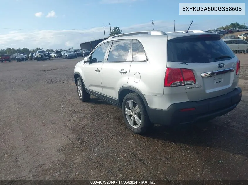 2013 Kia Sorento Ex VIN: 5XYKU3A60DG358605 Lot: 40792060