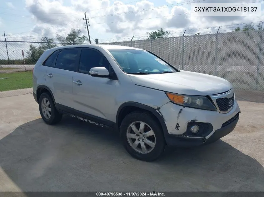 2013 Kia Sorento Lx VIN: 5XYKT3A1XDG418137 Lot: 40796538