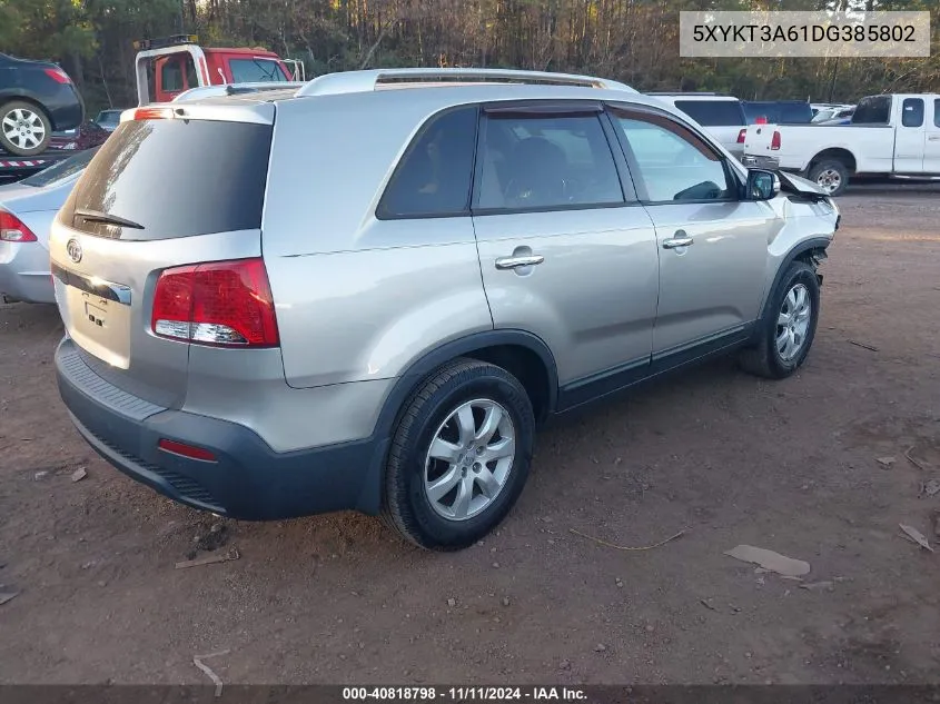 2013 Kia Sorento Lx VIN: 5XYKT3A61DG385802 Lot: 40818798