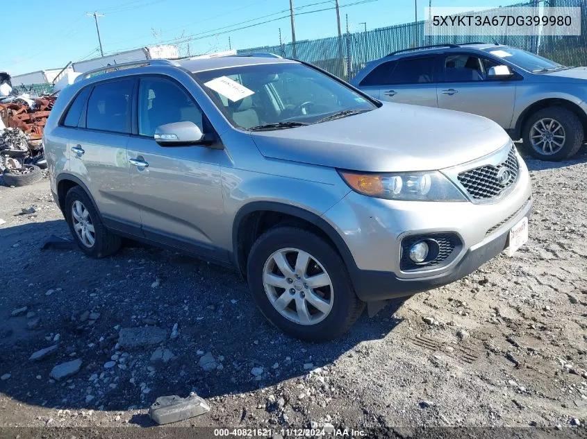 2013 Kia Sorento Lx VIN: 5XYKT3A67DG399980 Lot: 40821621