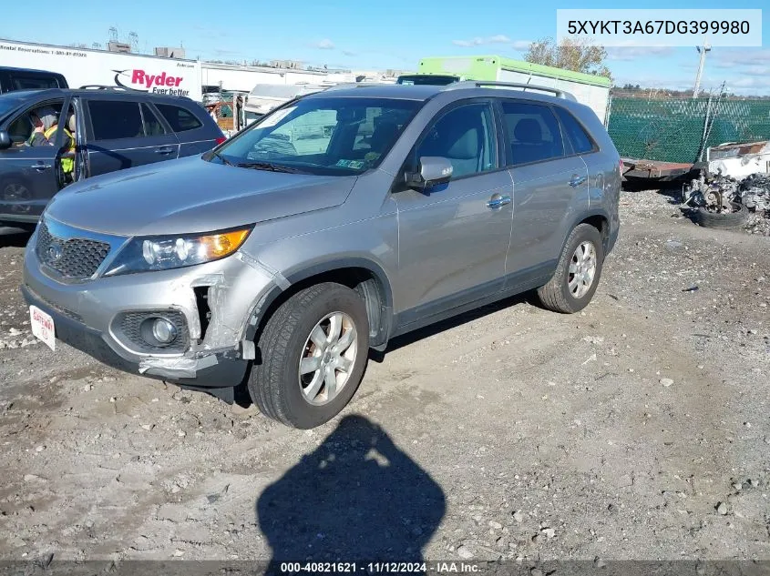 2013 Kia Sorento Lx VIN: 5XYKT3A67DG399980 Lot: 40821621