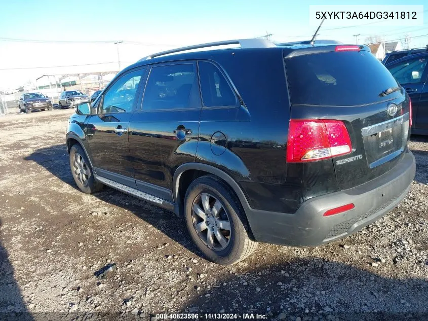 2013 Kia Sorento Lx VIN: 5XYKT3A64DG341812 Lot: 40823596