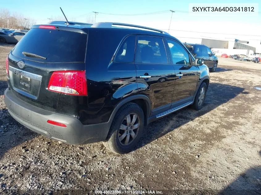 2013 Kia Sorento Lx VIN: 5XYKT3A64DG341812 Lot: 40823596