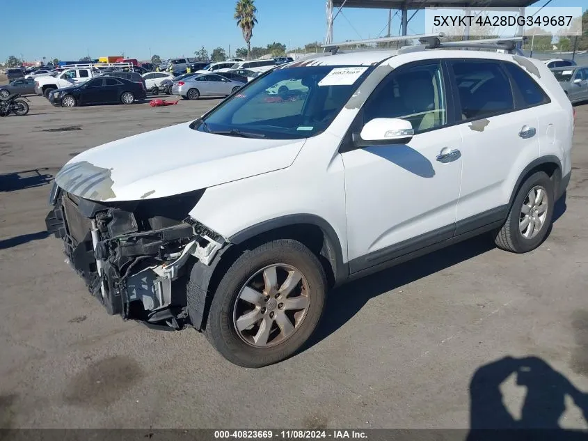 2013 Kia Sorento Lx V6 VIN: 5XYKT4A28DG349687 Lot: 40823669