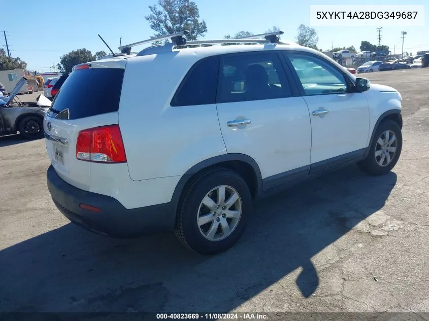 2013 Kia Sorento Lx V6 VIN: 5XYKT4A28DG349687 Lot: 40823669