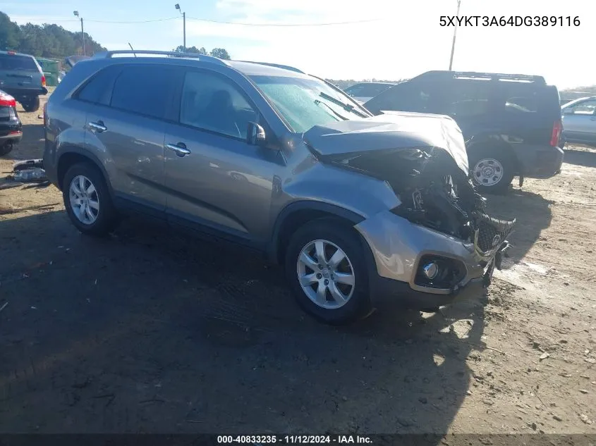 2013 Kia Sorento Lx VIN: 5XYKT3A64DG389116 Lot: 40833235