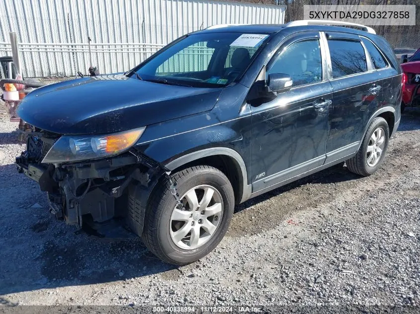 2013 Kia Sorento Lx V6 VIN: 5XYKTDA29DG327858 Lot: 40838994