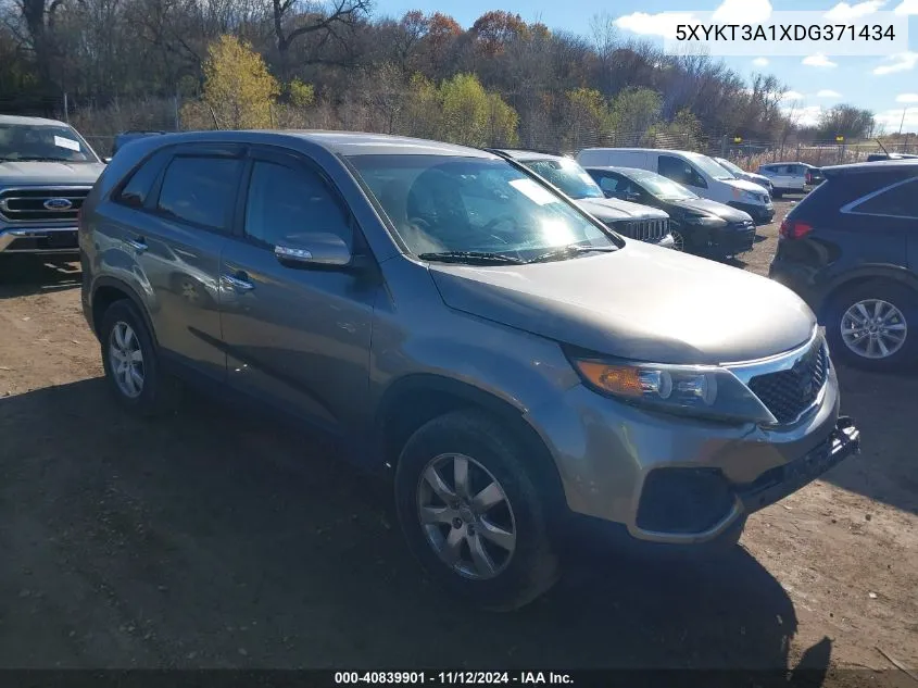 2013 Kia Sorento Lx VIN: 5XYKT3A1XDG371434 Lot: 40839901