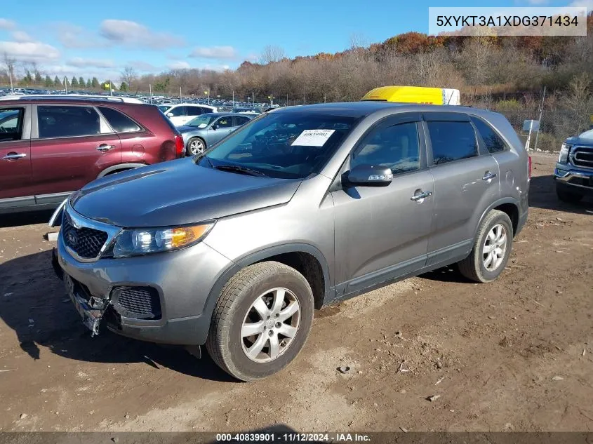 2013 Kia Sorento Lx VIN: 5XYKT3A1XDG371434 Lot: 40839901