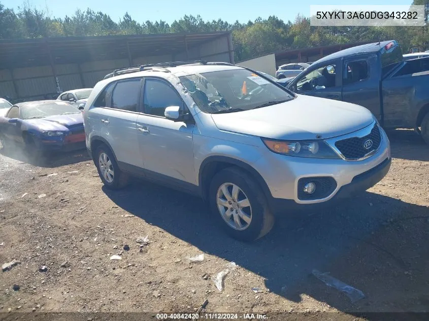 2013 Kia Sorento Lx VIN: 5XYKT3A60DG343282 Lot: 40842420