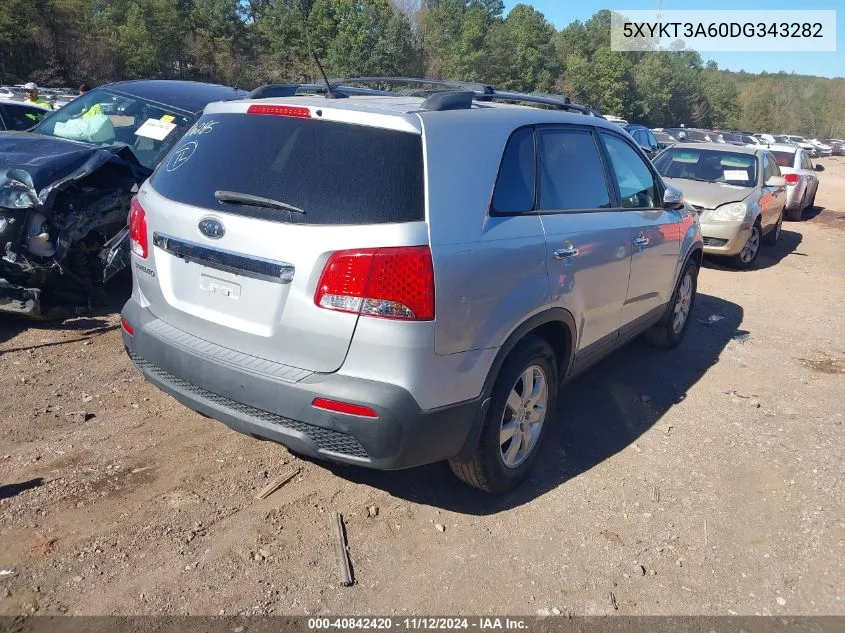 2013 Kia Sorento Lx VIN: 5XYKT3A60DG343282 Lot: 40842420