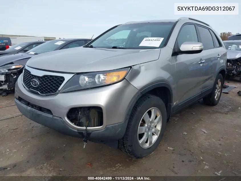 2013 Kia Sorento Lx VIN: 5XYKTDA69DG312067 Lot: 40842499