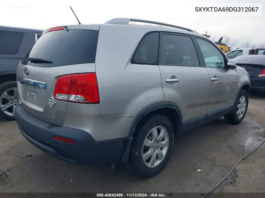 2013 Kia Sorento Lx VIN: 5XYKTDA69DG312067 Lot: 40842499