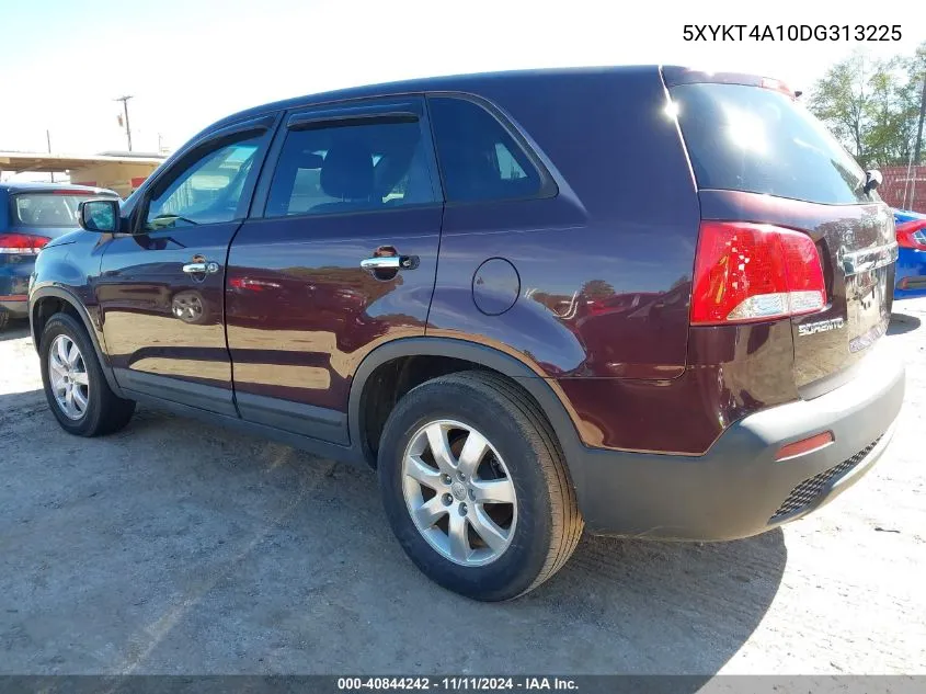 2013 Kia Sorento Lx VIN: 5XYKT4A10DG313225 Lot: 40844242