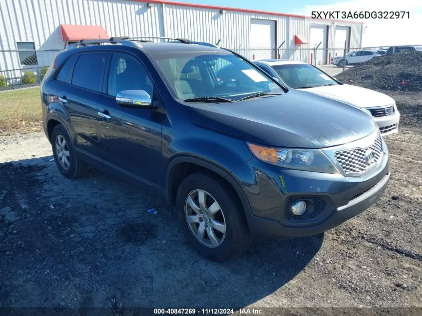 2013 Kia Sorento Lx VIN: 5XYKT3A66DG322971 Lot: 40847269