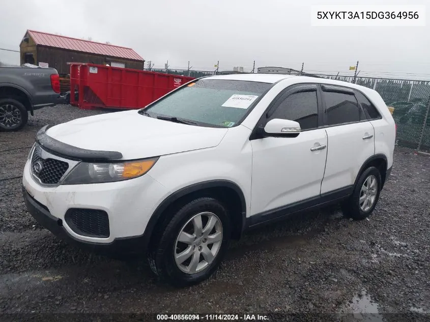 2013 Kia Sorento Lx VIN: 5XYKT3A15DG364956 Lot: 40856094