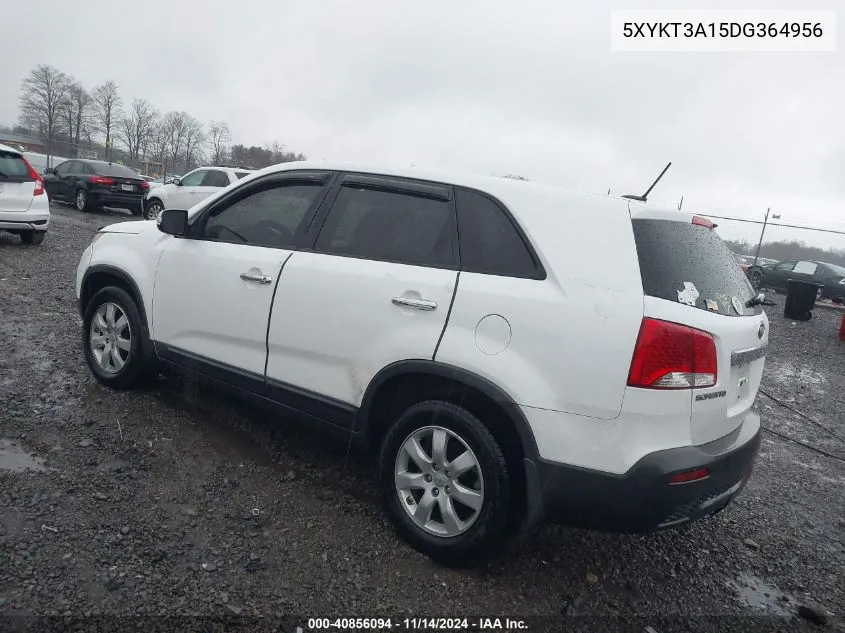 2013 Kia Sorento Lx VIN: 5XYKT3A15DG364956 Lot: 40856094