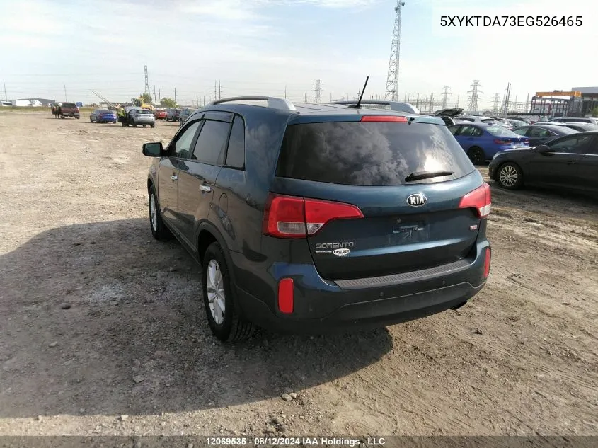 2014 Kia Sorento VIN: 5XYKTDA73EG526465 Lot: 12069535