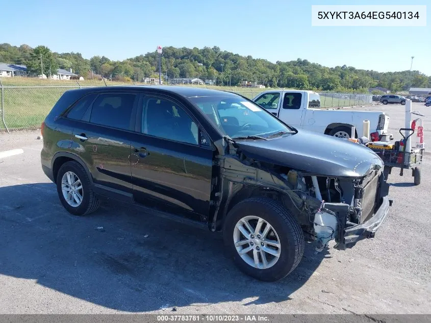 2014 Kia Sorento Lx VIN: 5XYKT3A64EG540134 Lot: 37783781