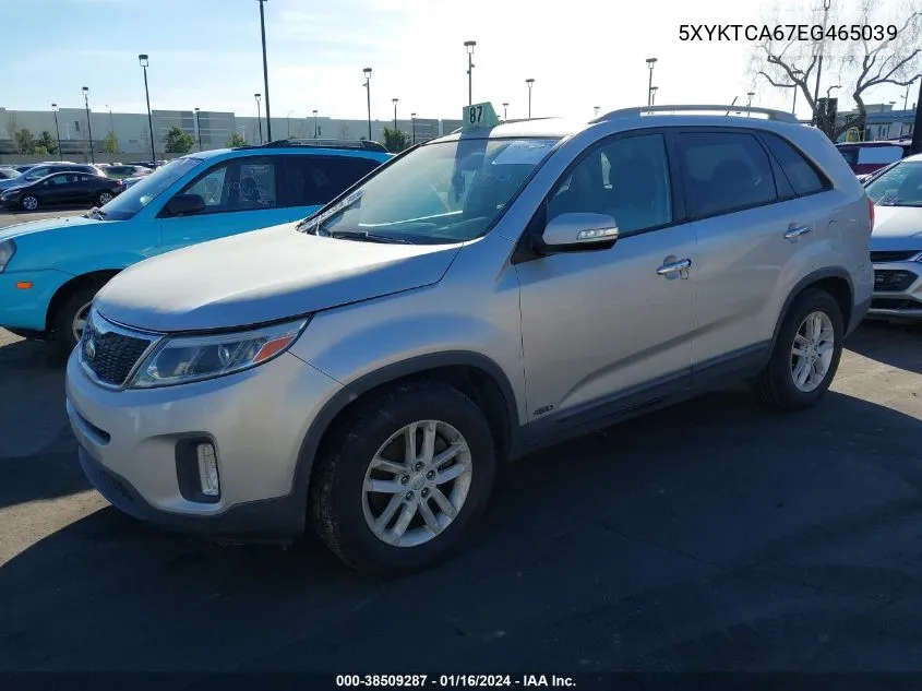 2014 Kia Sorento Lx VIN: 5XYKTCA67EG465039 Lot: 38509287