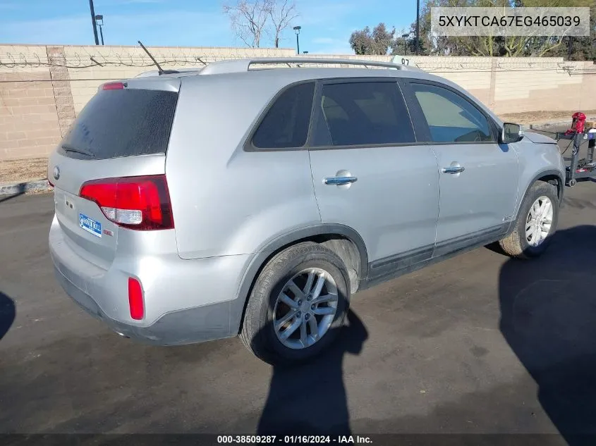 2014 Kia Sorento Lx VIN: 5XYKTCA67EG465039 Lot: 38509287