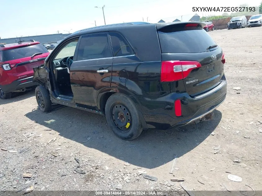 5XYKW4A72EG527193 2014 Kia Sorento Sx