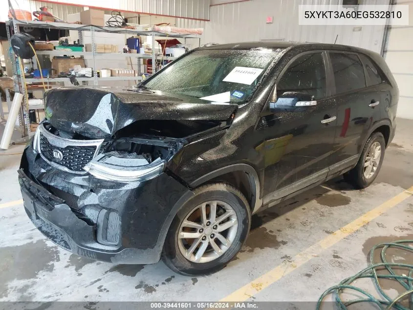 2014 Kia Sorento Lx VIN: 5XYKT3A60EG532810 Lot: 39441601