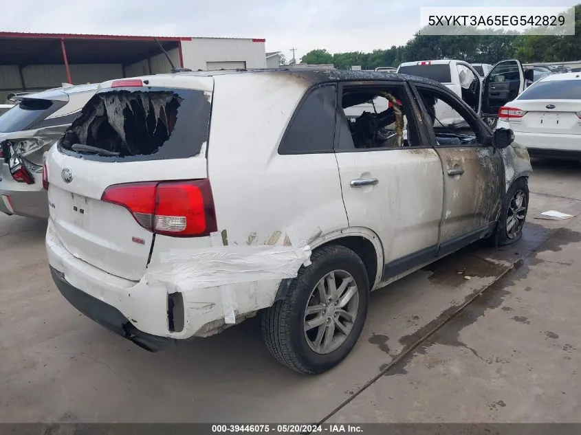 5XYKT3A65EG542829 2014 Kia Sorento Lx