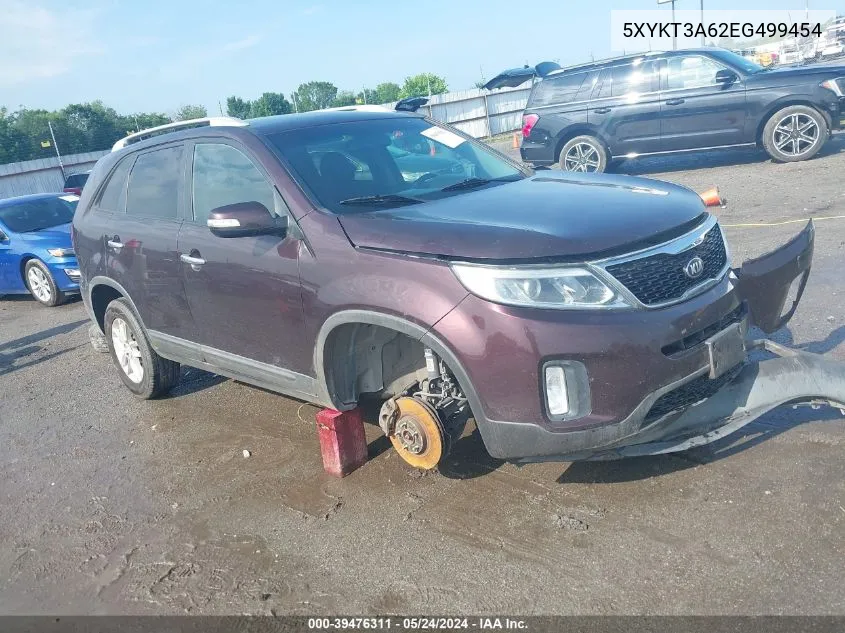 2014 Kia Sorento Lx VIN: 5XYKT3A62EG499454 Lot: 39476311