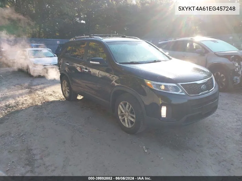 2014 Kia Sorento Lx VIN: 5XYKT4A61EG457248 Lot: 39592882