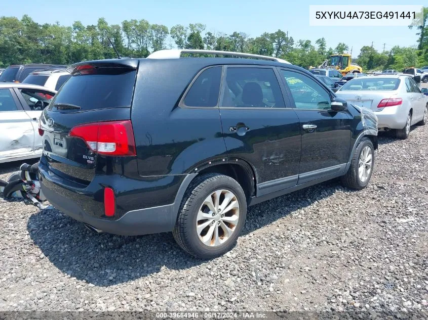 2014 Kia Sorento Ex V6 VIN: 5XYKU4A73EG491441 Lot: 39664946