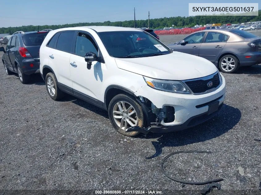 2014 Kia Sorento Lx VIN: 5XYKT3A60EG501637 Lot: 39880808