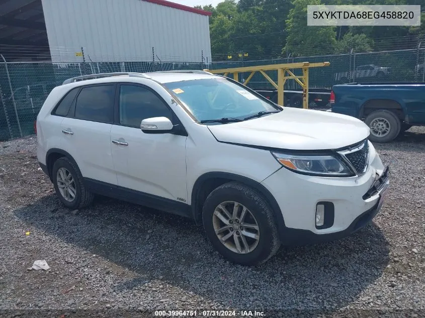 2014 Kia Sorento Lx VIN: 5XYKTDA68EG458820 Lot: 39964751