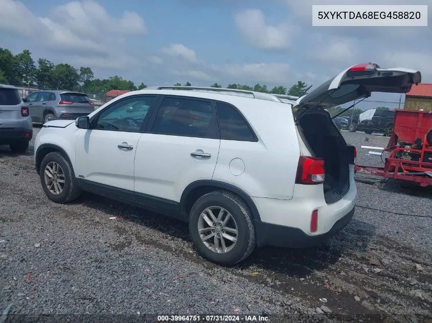 5XYKTDA68EG458820 2014 Kia Sorento Lx