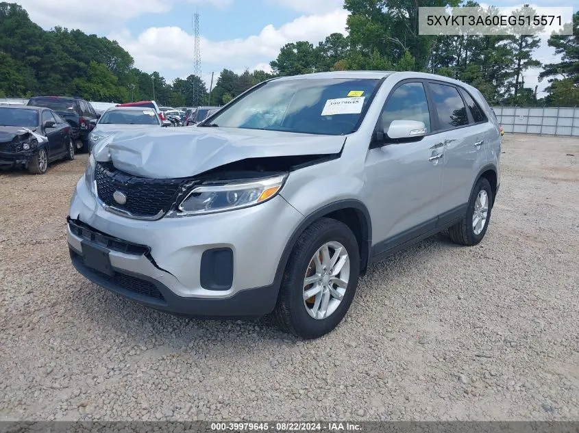 2014 Kia Sorento Lx VIN: 5XYKT3A60EG515571 Lot: 39979645