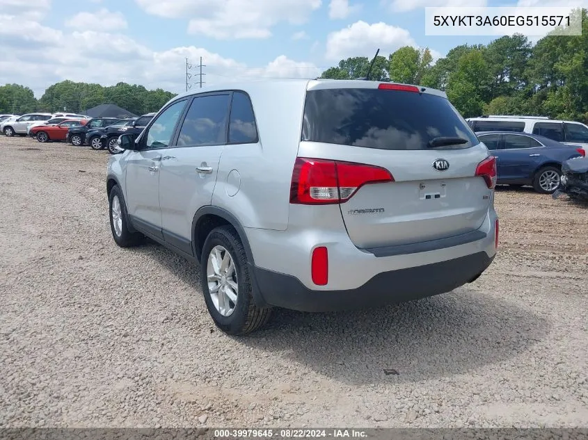 2014 Kia Sorento Lx VIN: 5XYKT3A60EG515571 Lot: 39979645