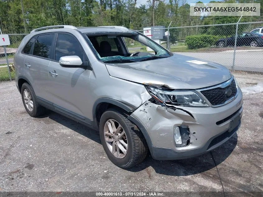 2014 Kia Sorento Lx VIN: 5XYKT4A6XEG544842 Lot: 40001613