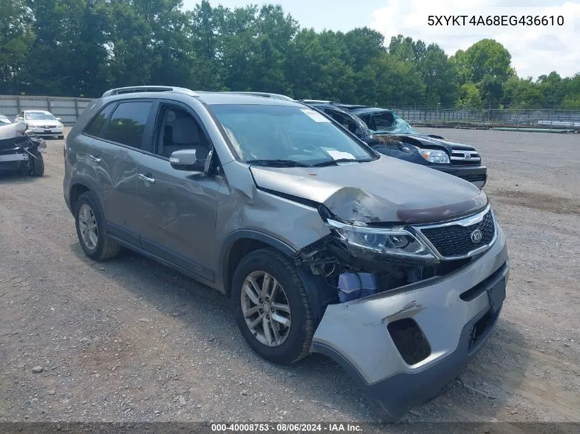 5XYKT4A68EG436610 2014 Kia Sorento Lx