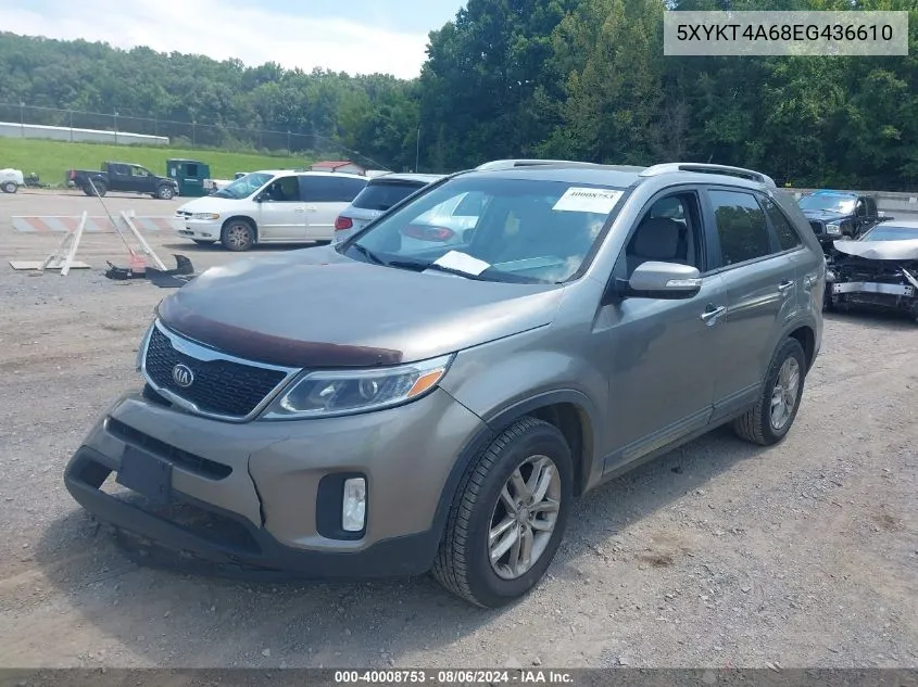 5XYKT4A68EG436610 2014 Kia Sorento Lx